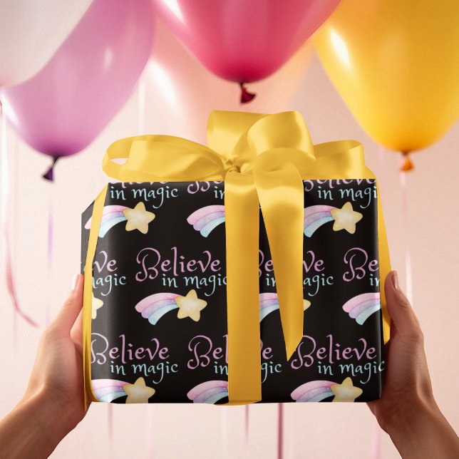 Believe In Magic Wrapping Paper Sheets (Encourage someone special to believe in magic with these wrapping paper sheets! )