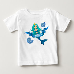 Believe in Mermaid Princess Baby T-Shirt