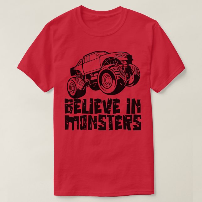 Believe In Monsters T-Shirt (Design Front)