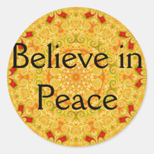 Believe in Peace Classic Round Sticker