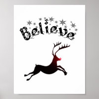 Believe in Reindeer print