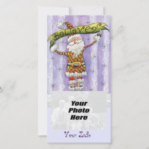Believe in Santa Christmas Photo Cards