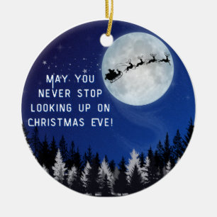 Believe in Santa Claus - Christmas Eve Magic Ceramic Tree Decoration