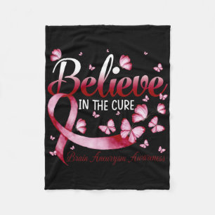 Believe In The Cure Brain Aneurysm Awareness Butte Fleece Blanket