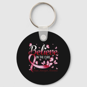 Believe In The Cure Brain Aneurysm Awareness Butte Key Ring