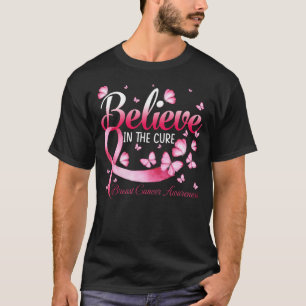 Believe In The Cure Breast Cancer Awareness Butter T-Shirt