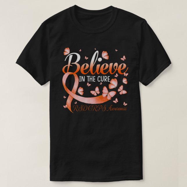 Believe In The Cure RSD CRPS Awareness Butterfly T-Shirt (Design Front)
