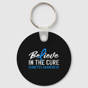 Believe in the Cure T1D Type 1 Diabetes Awareness Key Ring