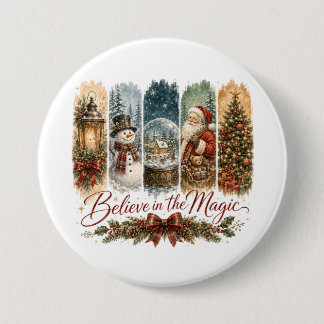 Believe in the Magic Christmas 7.5 Cm Round Badge