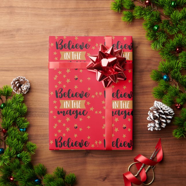 Believe in the Magic Christmas Gift Wrapping Paper (Holiday Gift)