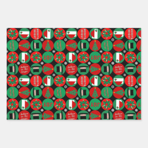 Believe in the Magic – Christmas Pattern Wrapping Paper Sheet