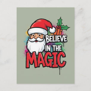 Believe in the Magic Christmas Postcard