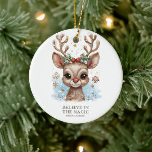 Believe in the Magic, Christmas Reindeer Ornament