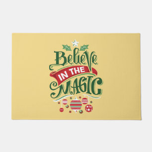 Believe in the Magic Christmas Typography Doormat