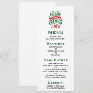 Believe in the Magic Christmas Typography Invitation