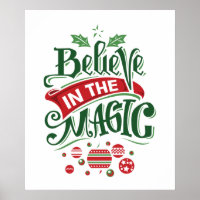 Believe in the Magic Christmas Typography