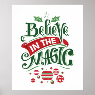 Believe in the Magic Christmas Typography Poster