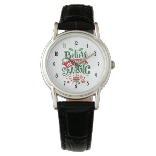 Believe in the Magic Christmas Typography Watch