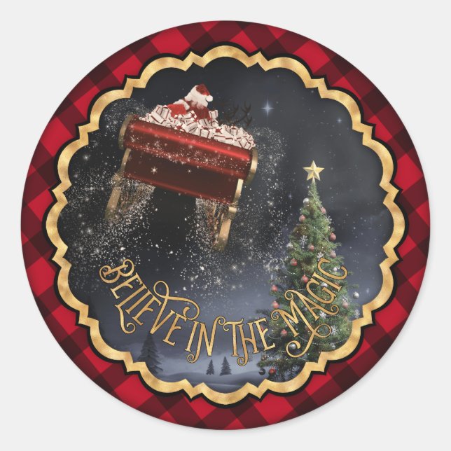 Believe in the Magic Classic Round Sticker (Front)