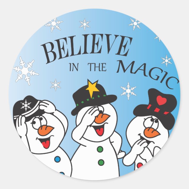 Believe in The Magic Classic Round Sticker (Front)
