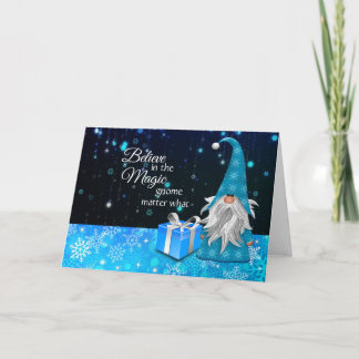 Believe in the Magic Gnome Christmas Card