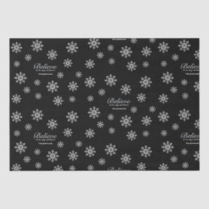 Believe in the Magic Of Christmas Black Tissue Paper
