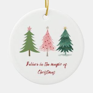 Believe in the magic of Christmas Ceramic Tree Decoration