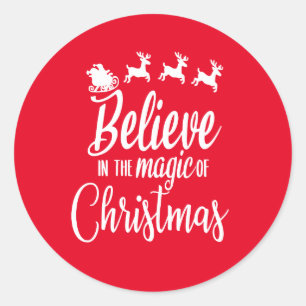 Believe in The Magic of Christmas Classic Round Sticker