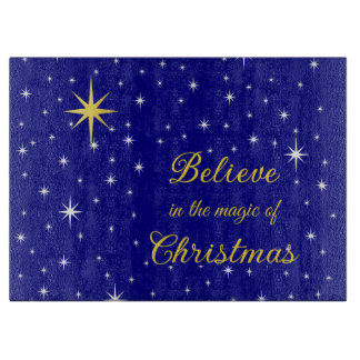 Believe in the Magic of Christmas Cutting Board
