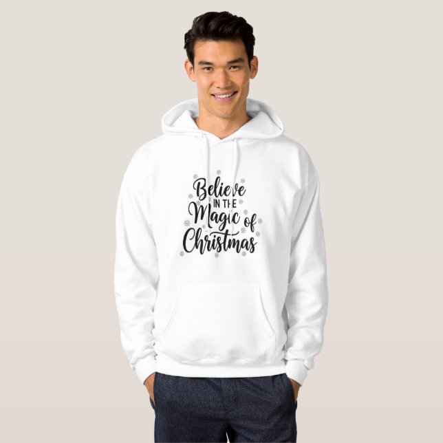 Believe in the Magic of Christmas – Elegant Modern Hoodie (Front Full)