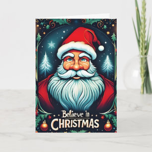 Believe in the Magic of Christmas Festive  Holiday Card