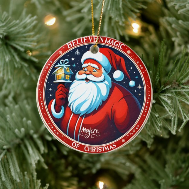 Believe in the Magic of Christmas Festive Holiday  Ceramic Tree Decoration (Tree)