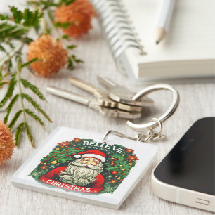 Believe in the Magic of Christmas Festive  Key Ring