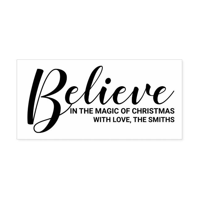 'Believe in the magic of Christmas' Festive Rubber Stamp (Imprint)