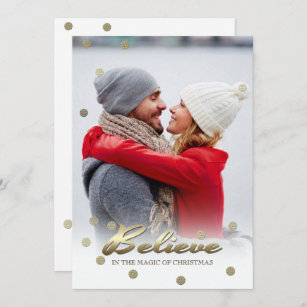 Believe in the Magic of Christmas. Flat Photo Card