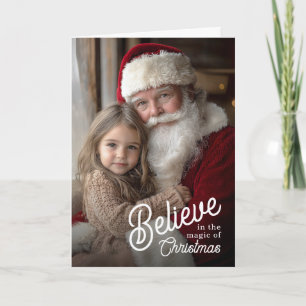 Believe in the Magic of Christmas Full Photo Holiday Card