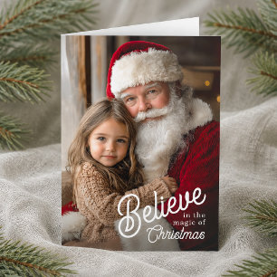 Believe in the Magic of Christmas Full Photo Holiday Card