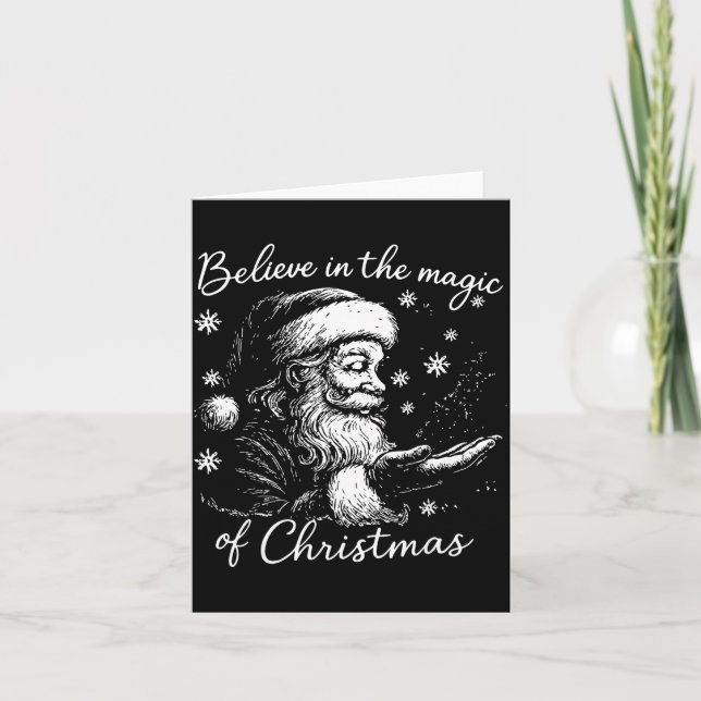 Believe In The Magic Of Christmas, Funny Christmas Card (Front)