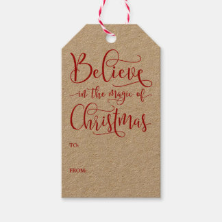 Believe In The Magic Of Christmas Gift Tags