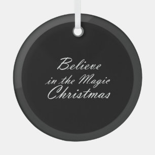Believe in the Magic of Christmas Glass Tree Decoration