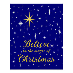 Believe in the Magic of Christmas Glossy Poster