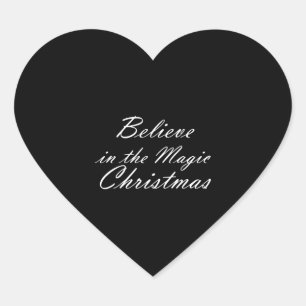 Believe in the Magic of Christmas Heart Sticker