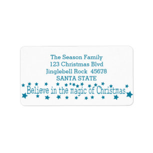 Believe in the magic of Christmas Label