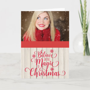 Believe in the Magic of Christmas Photo Christmas Holiday Card