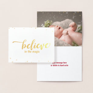 Believe in the Magic of Christmas Photo Foil Card