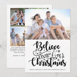 Believe in the Magic of Christmas Photo Holiday Ca