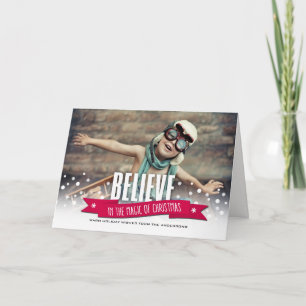 Believe in the Magic of Christmas Photo  Holiday Card