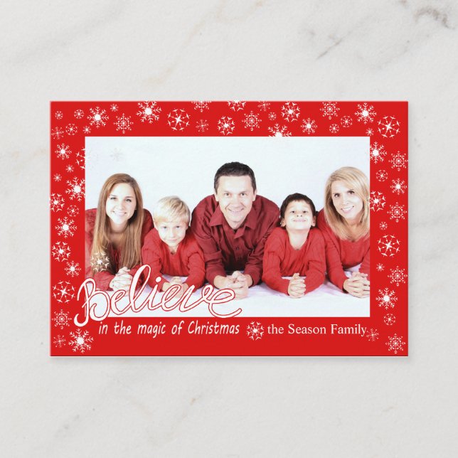 Believe in the magic of Christmas Photocard Enclosure Card (Front)