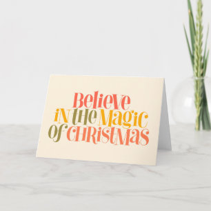 Believe in the Magic of Christmas - Retro Style Card