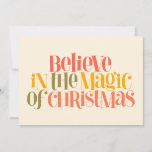 Believe in the Magic of Christmas - Retro Style Card